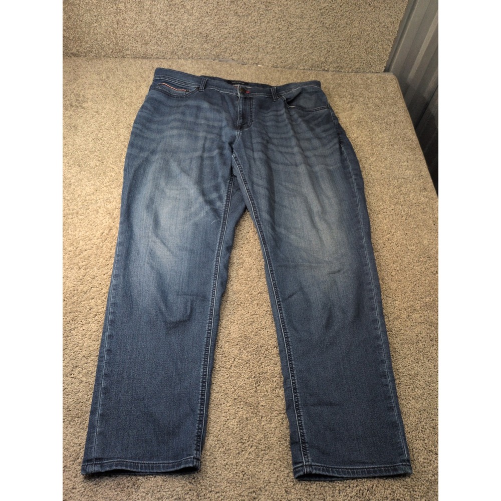 Tommy Hilfiger Mens Straight Leg Jeans Blue Medium‎ Wash Stretch 36x30